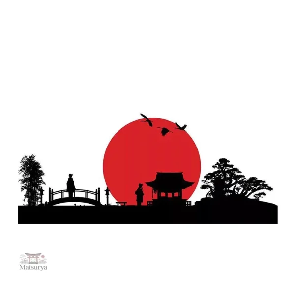 Stickers muraux avec motifs japonais traditionnels