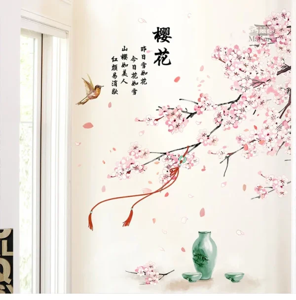 stickers-muraux-fleurs-de-cerisier-japonais-1 Stickers muraux fleurs de cerisier japonais pour décoration intérieure
