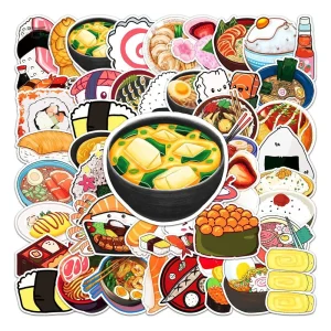 Adhésifs japonais inspirés de repas traditionnels