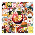 Autocollants colorés thème repas japonais