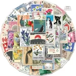 Stickers japonais avec designs de timbres uniques