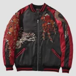 Veste Sukajan avec motifs inspirés de la culture japonaise