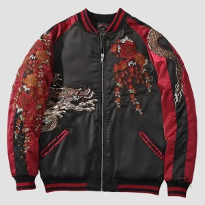 Veste Sukajan avec motifs inspirés de la culture japonaise