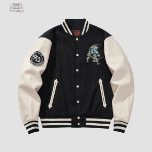 Veste bomber Sukajan avec motifs traditionnels