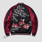 Sukajan brodé aux motifs traditionnels japonais