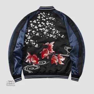 Veste sukajan avec broderies colorées et design unique