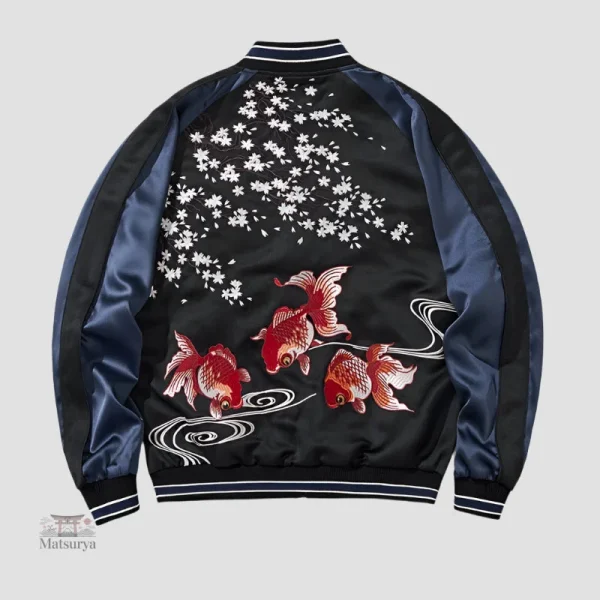 Veste sukajan avec broderies colorées et design unique