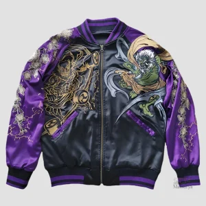 Sukajan avec motif de Raijin, style unique
