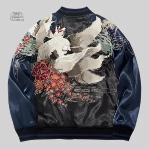 Sukajan homme avec motif renard élégant