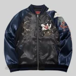 Veste sukajan homme motif renard coloré