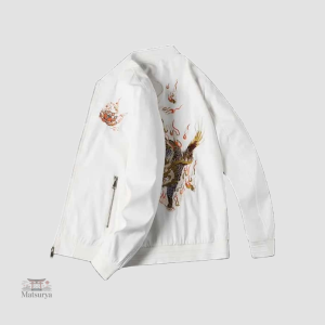Veste Sukajan avec motifs brodés uniques