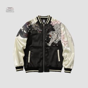 Veste Sukajan avec broderie colorée