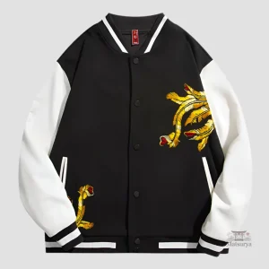 Veste sukajan élégante avec motifs traditionnels japonais