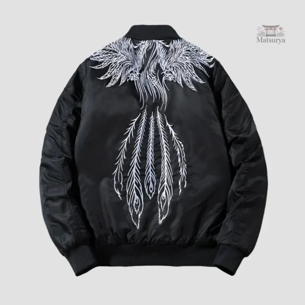 Veste emblématique japonaise avec broderie phoenix