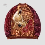 Sukajan réversible avec motif de lion