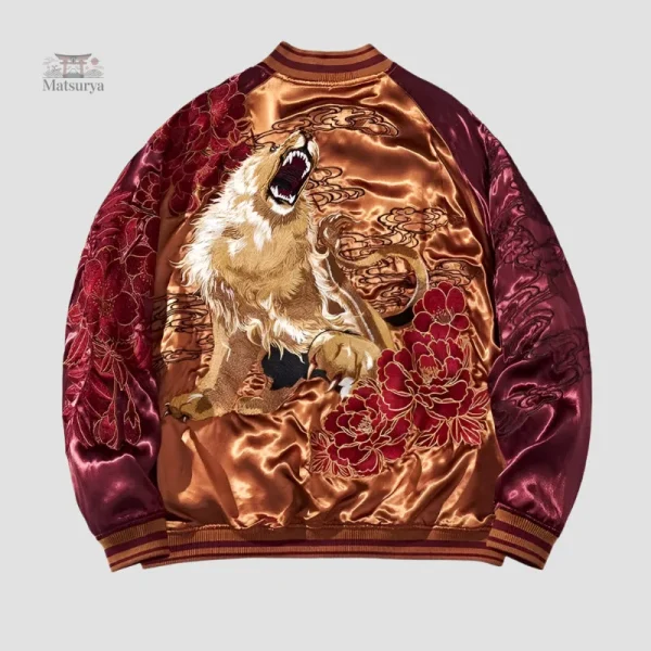 sukajan-lion-reversible-1 Sukajan réversible avec motif de lion