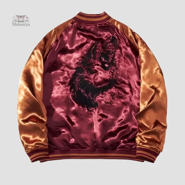 Veste réversible au design lion unique