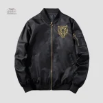 Veste Sukajan noire pour homme, style tigre