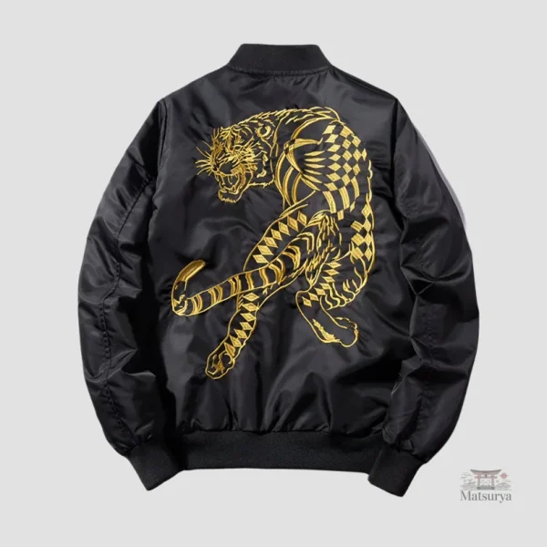 Sukajan homme noir, motif tigre original