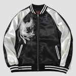 Détails du Sukajan avec motif Suzaku, veste tendance et colorée