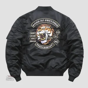 Sukajan avec motif de tête de tigre