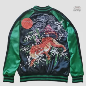 Sukajan Tigre en motif Bambou