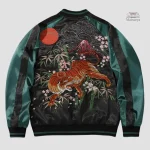 Veste Sukajan avec design Tigre et Bambou