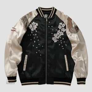 Veste Sukajan unisexe avec motifs uniques et colorés
