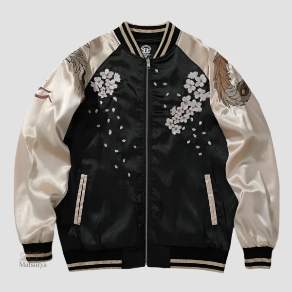 Veste Sukajan unisexe avec motifs uniques et colorés
