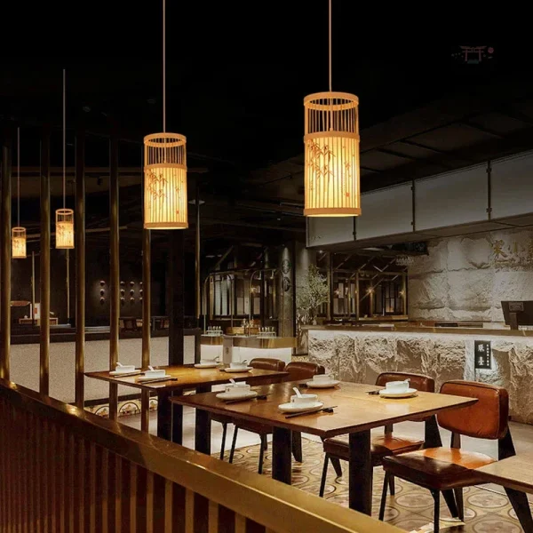 Luminaires en bambou pour une ambiance japonaise apaisante