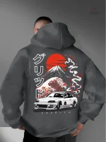Sweat à capuche avec design inspiré du Japon