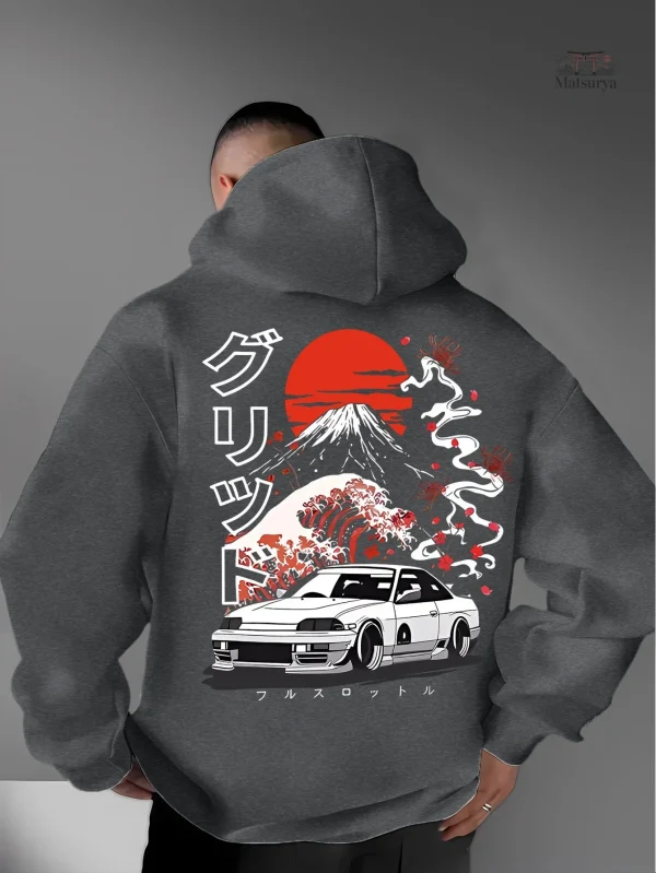 Sweat à capuche avec design inspiré du Japon