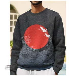 Sweat classique japonais pour homme, style décontracté