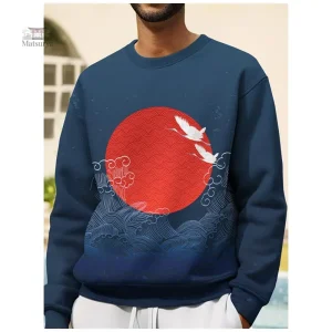 Vêtement japonais homme, sweat confortable et tendance