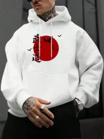 Vêtement à capuche japonais au style imprimé
