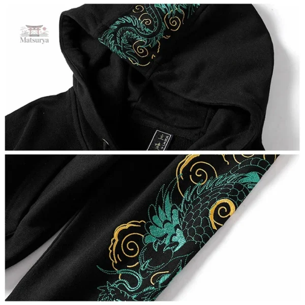 Sweat tendance avec broderies japonaises élégantes