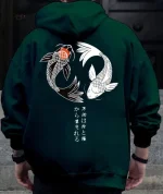 Sweat japonais avec motif carpe koi