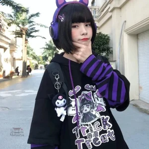 Sweat japonais pour fille, design tendance et confortable