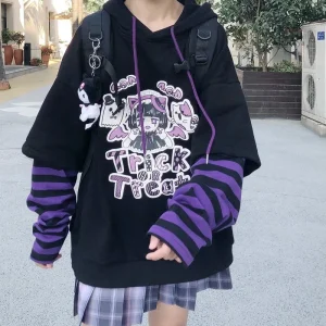 Veste en sweat pour fille, style japonais moderne