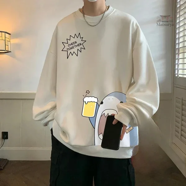 Sweat sans capuche, design minimaliste et moderne