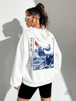 Sweat japonais design vague