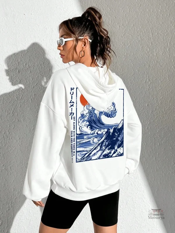 Sweat japonais design vague