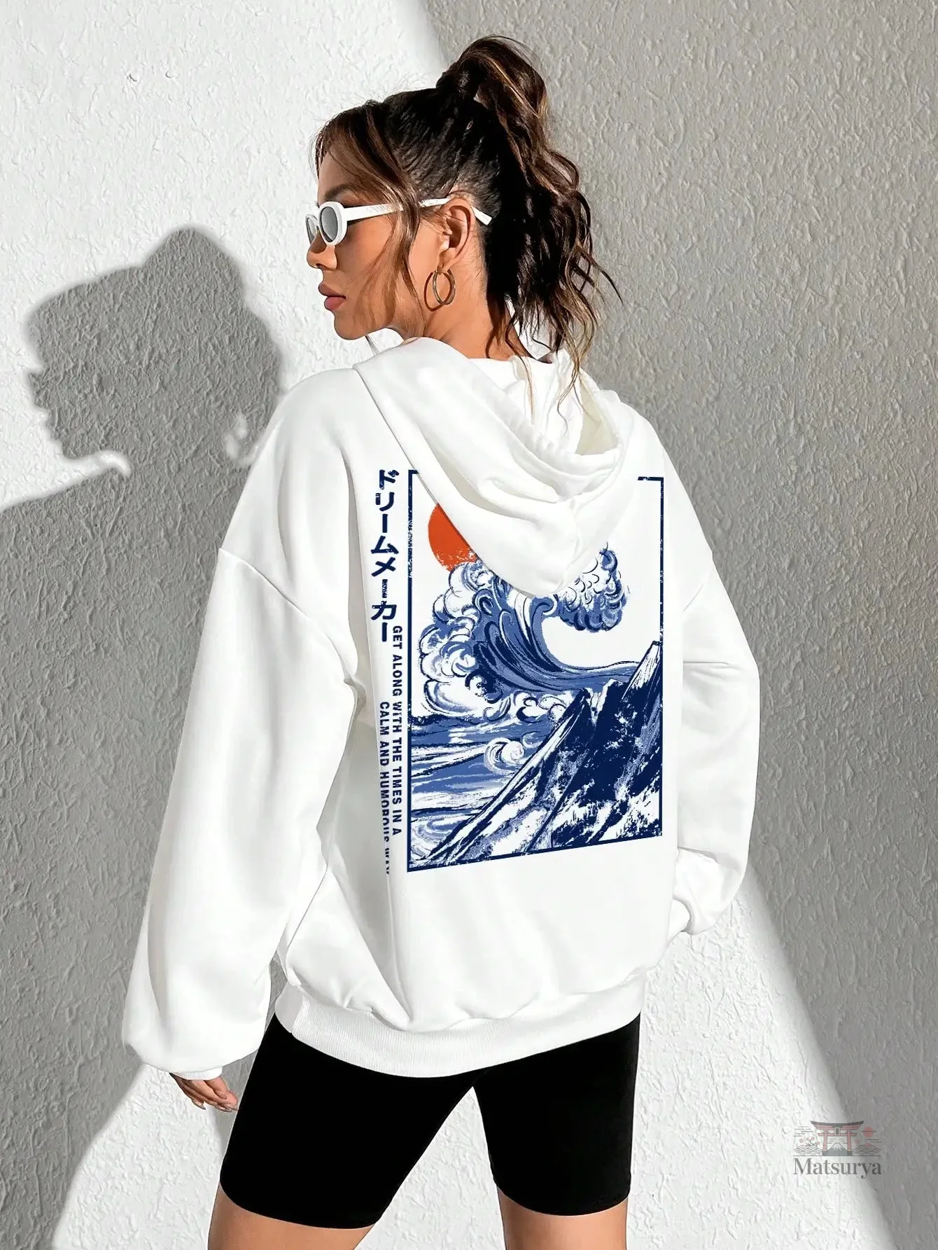 Sweat japonais design vague