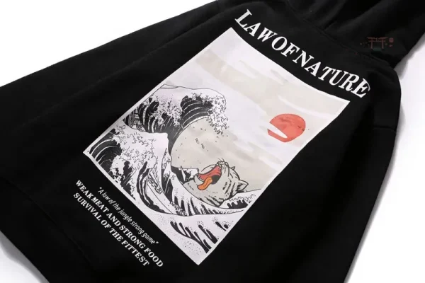 T-shirt à manches longues Vague Kanagawa pour femmes