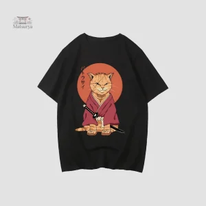 T-shirt Japonais avec motif de chat