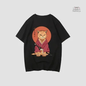 T-shirt avec illustration de chat japonais