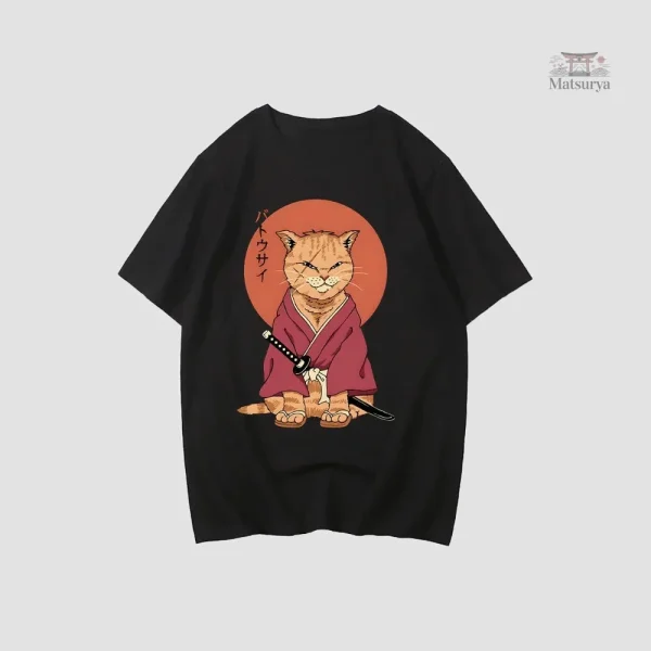 T-shirt avec illustration de chat japonais