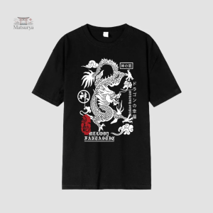 T-shirt avec dragon japonais stylisé