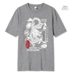 T-shirt japonais à motif de dragon