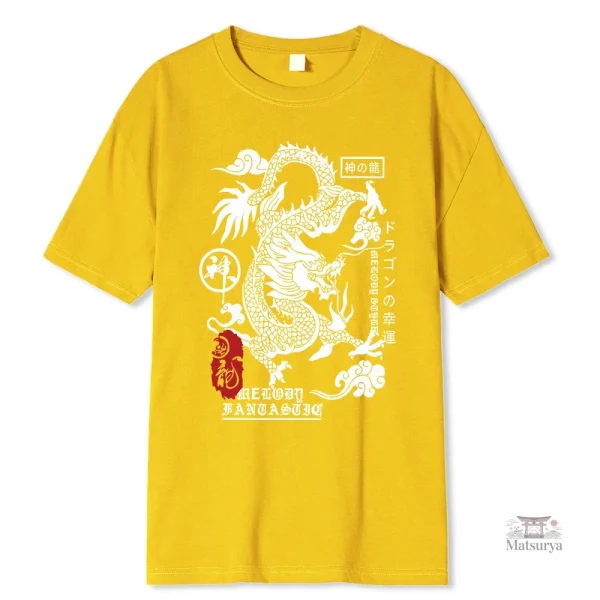 T-shirt avec impression de dragon